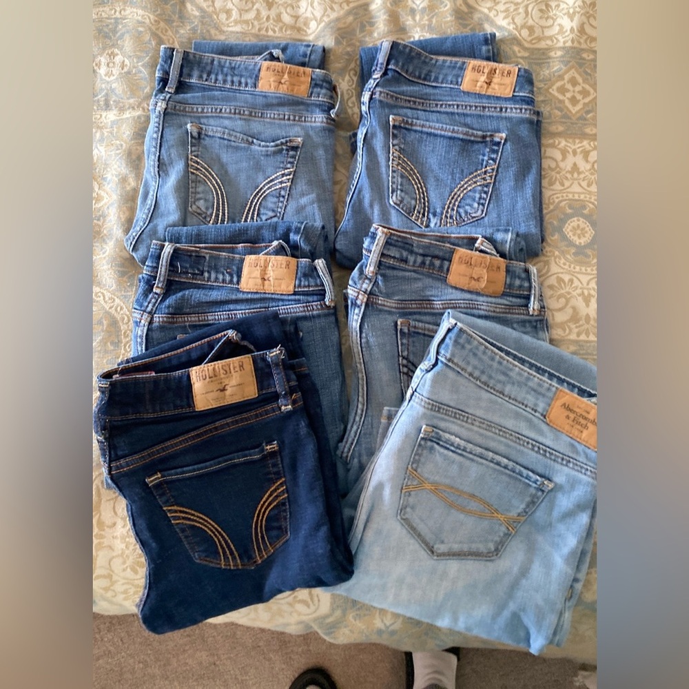 Hollister and Abercrombie and Fitch Jeans